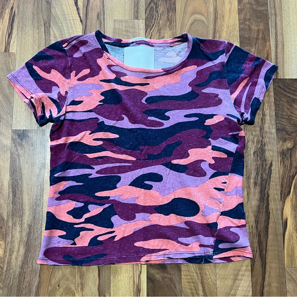 MOTHER- The Itty Bitty Sinful I’m Here Camo Shirt Size Small